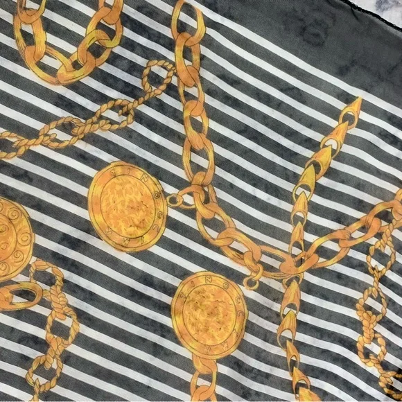 VTG Y2K Leopard and Striped Baroque Scarves - Picture 4 of 5